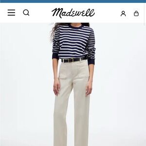 Madewell The Emmett Wide-Leg Full Length Jean: Patch Pocket Edition